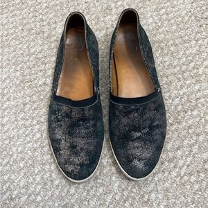 Frye Melanie Metallic Moonlight Slip on loafer flat 10